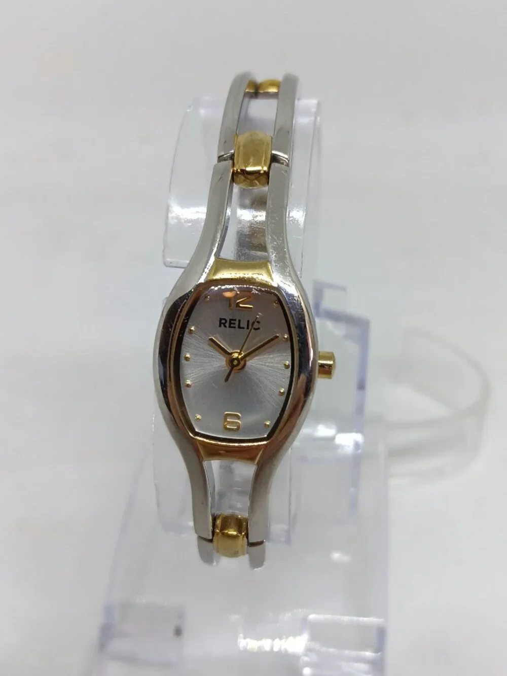 Relic by Fossil ZR33580 Women's 17 mm Two Tone S/Steel Tonneau Case Quartz Watch
